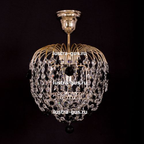 Люстра Малинка шар черная в Магнитогорске Гусь Хрустальный