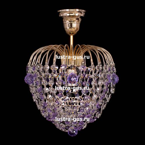 Люстра Малинка шар фиолетовая в Магнитогорске Гусь Хрустальный