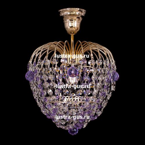 Люстра Малинка шар фиолетовая в Магнитогорске Гусь Хрустальный