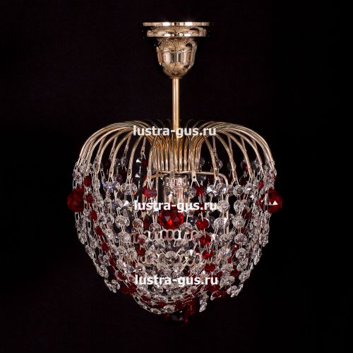 Люстра Малинка шар красная в Магнитогорске Гусь Хрустальный