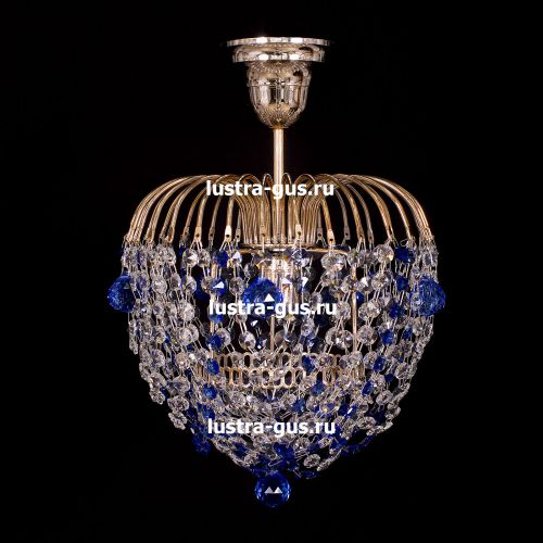 Люстра Малинка шар синяя в Магнитогорске Гусь Хрустальный
