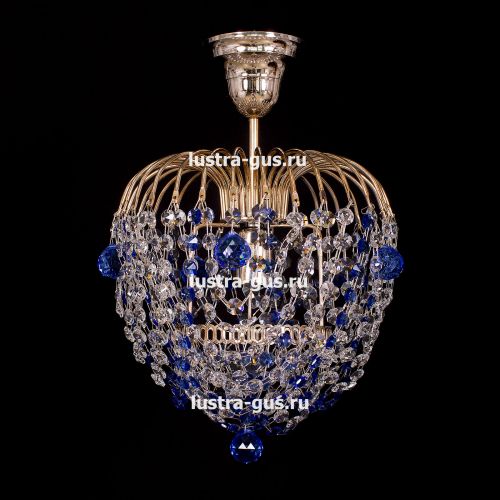 Люстра Малинка шар синяя в Магнитогорске Гусь Хрустальный