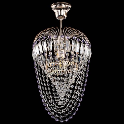Люстра Малинка Водоворот фиолетовая в Магнитогорске Гусь Хрустальный