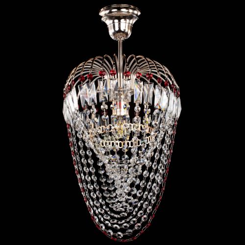 Люстра Малинка Водоворот красная в Магнитогорске Гусь Хрустальный