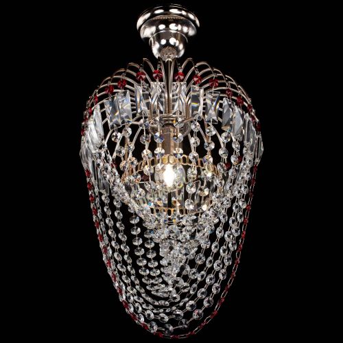 Люстра Малинка Водоворот красная в Магнитогорске Гусь Хрустальный