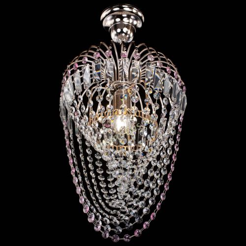 Люстра Малинка Водоворот розовая в Магнитогорске Гусь Хрустальный