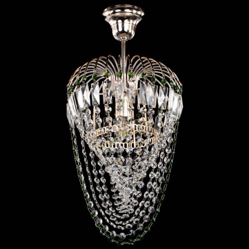 Люстра Малинка Водоворот зеленая в Магнитогорске Гусь Хрустальный