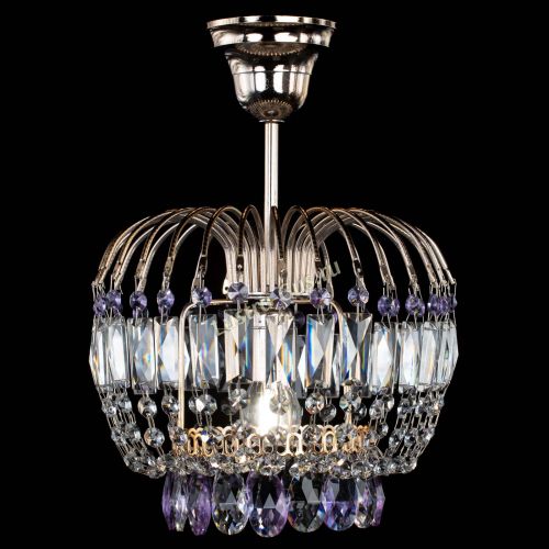 Люстра Малинка фиолетовая в Магнитогорске Гусь Хрустальный