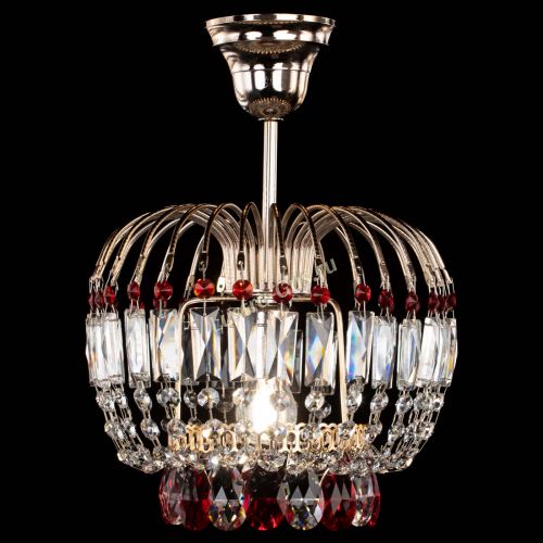 Люстра Малинка красная в Магнитогорске Гусь Хрустальный