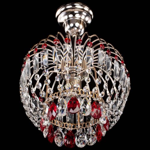Люстра Малинка красная в Магнитогорске Гусь Хрустальный
