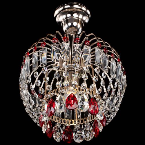 Люстра Малинка красная в Магнитогорске Гусь Хрустальный