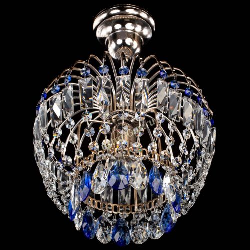 Люстра Малинка синяя в Магнитогорске Гусь Хрустальный