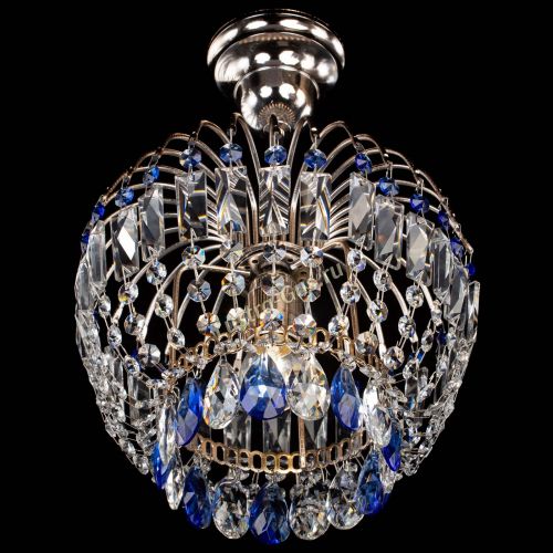 Люстра Малинка синяя в Магнитогорске Гусь Хрустальный