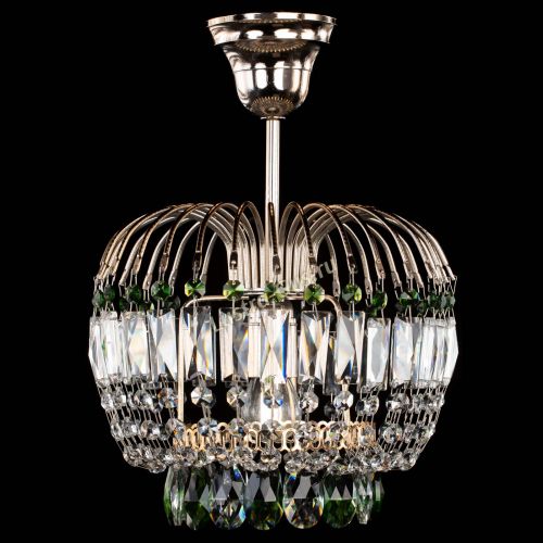Люстра Малинка зеленая в Магнитогорске Гусь Хрустальный