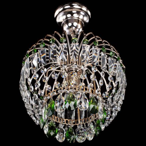 Люстра Малинка зеленая в Магнитогорске Гусь Хрустальный