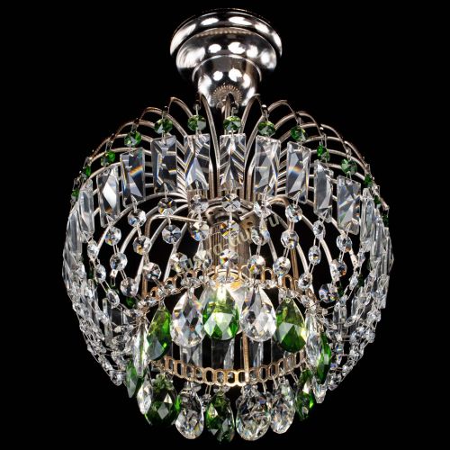 Люстра Малинка зеленая в Магнитогорске Гусь Хрустальный