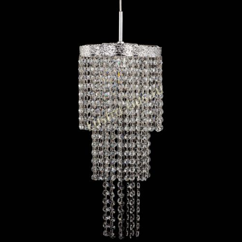 Люстра Милан №1 каскад на тросе в Магнитогорске Гусь Хрустальный