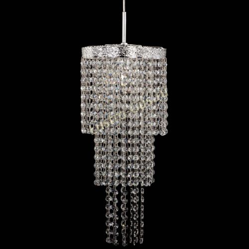 Люстра Милан №1 каскад на тросе в Магнитогорске Гусь Хрустальный