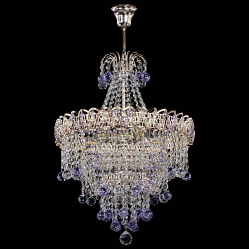 Люстра Натали Софья фиолетовая в Магнитогорске Гусь Хрустальный