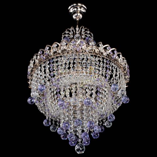 Люстра Натали Софья фиолетовая в Магнитогорске Гусь Хрустальный