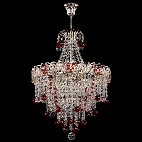 Люстра Натали Софья красная в Магнитогорске Гусь Хрустальный