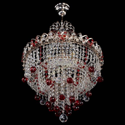 Люстра Натали Софья красная в Магнитогорске Гусь Хрустальный