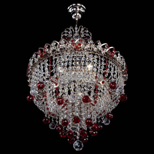 Люстра Натали Софья красная в Магнитогорске Гусь Хрустальный