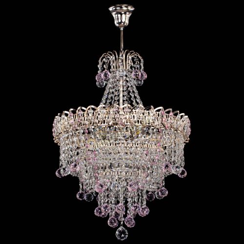 Люстра Натали Софья розовая в Магнитогорске Гусь Хрустальный