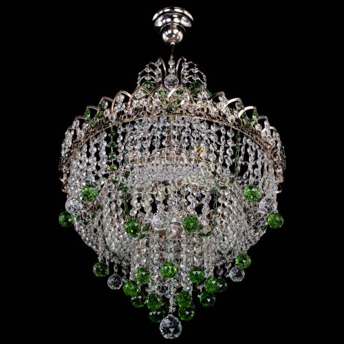 Люстра Натали Софья зеленая в Магнитогорске Гусь Хрустальный
