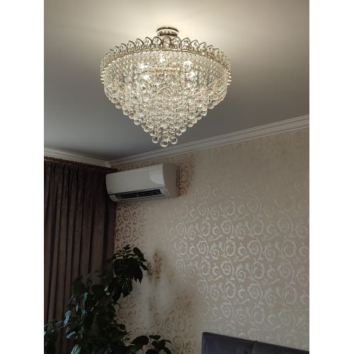 Люстра Капель Лепесток Шар  30мм с подвесом в Магнитогорске Гусь Хрустальный