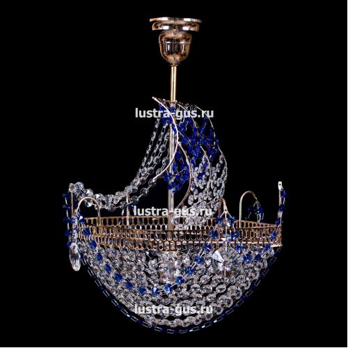 Люстра Корвет 1 ламповый синий в Магнитогорске Гусь Хрустальный