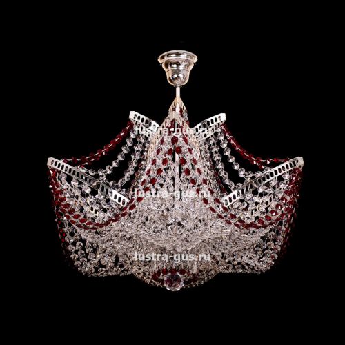 Люстра Лилия №4 цветная в Магнитогорске Гусь Хрустальный