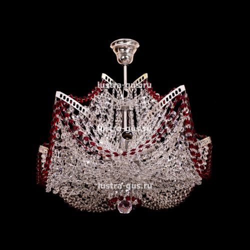 Люстра Лилия №4 цветная в Магнитогорске Гусь Хрустальный