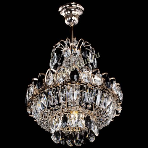 Люстра Ника 1 лампа черная в Магнитогорске Гусь Хрустальный