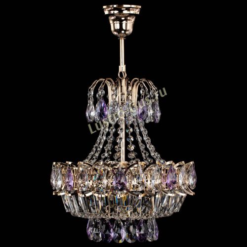 Люстра Ника 1 лампа фиолетовая в Магнитогорске Гусь Хрустальный