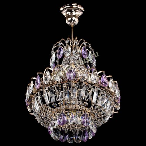 Люстра Ника 1 лампа фиолетовая в Магнитогорске Гусь Хрустальный