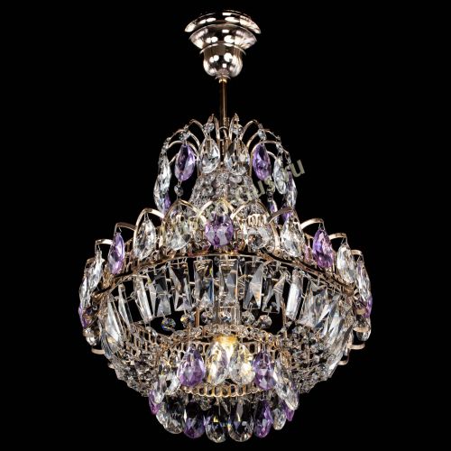 Люстра Ника 1 лампа фиолетовая в Магнитогорске Гусь Хрустальный
