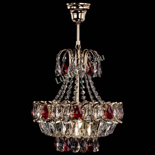 Люстра Ника 1 лампа красная в Магнитогорске Гусь Хрустальный