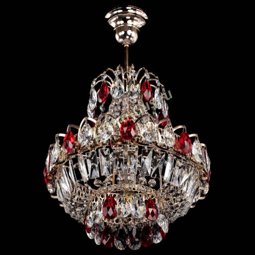 Люстра Ника 1 лампа красная в Магнитогорске Гусь Хрустальный