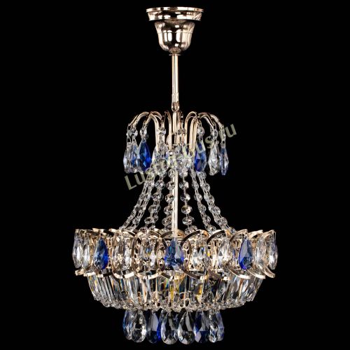 Люстра Ника 1 лампа синяя в Магнитогорске Гусь Хрустальный