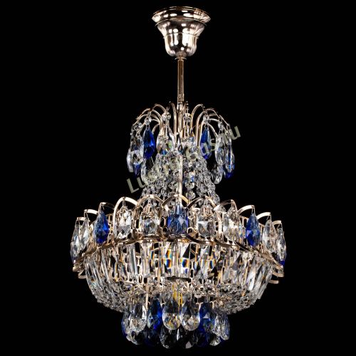 Люстра Ника 1 лампа синяя в Магнитогорске Гусь Хрустальный