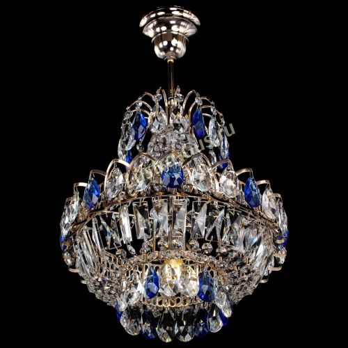 Люстра Ника 1 лампа синяя в Магнитогорске Гусь Хрустальный