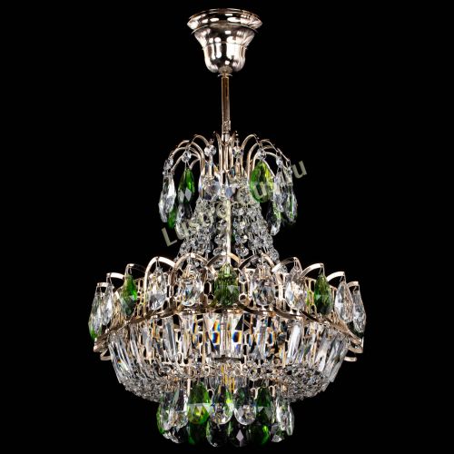 Люстра Ника 1 лампа зеленая в Магнитогорске Гусь Хрустальный