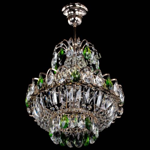 Люстра Ника 1 лампа зеленая в Магнитогорске Гусь Хрустальный