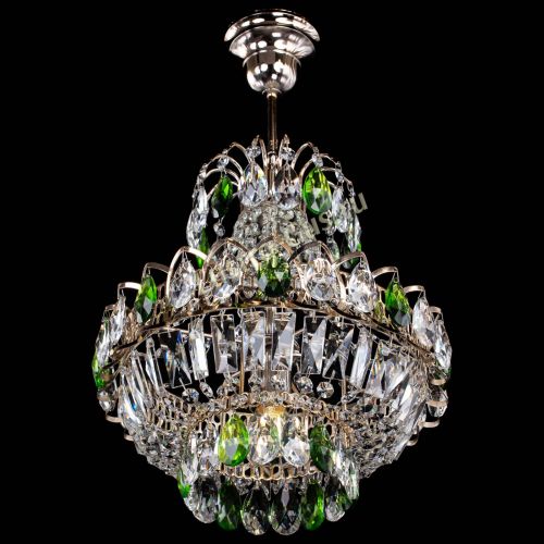 Люстра Ника 1 лампа зеленая в Магнитогорске Гусь Хрустальный