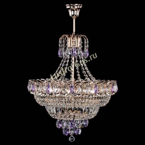Люстра Ника подвесная Фиолетовая в Магнитогорске Гусь Хрустальный