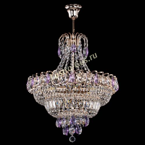 Люстра Ника подвесная Фиолетовая в Магнитогорске Гусь Хрустальный