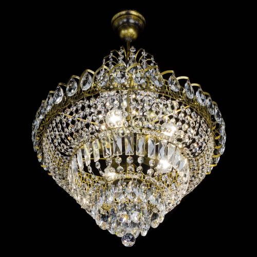 Люстра Ника №5 подвесная под бронзу в Магнитогорске Гусь Хрустальный