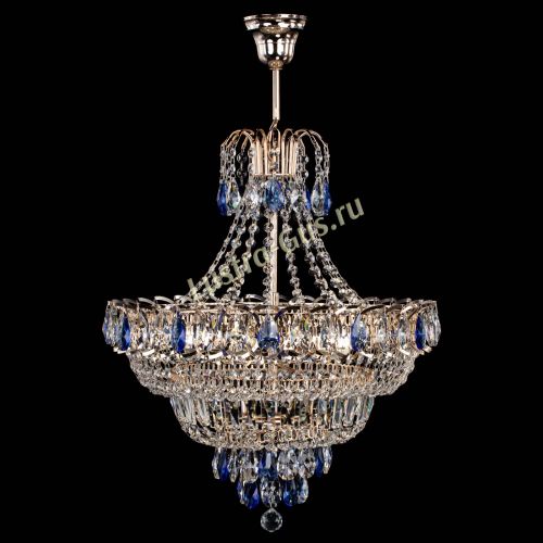 Люстра Ника подвесная Синяя в Магнитогорске Гусь Хрустальный