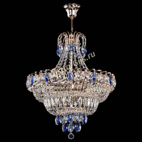 Люстра Ника подвесная Синяя в Магнитогорске Гусь Хрустальный